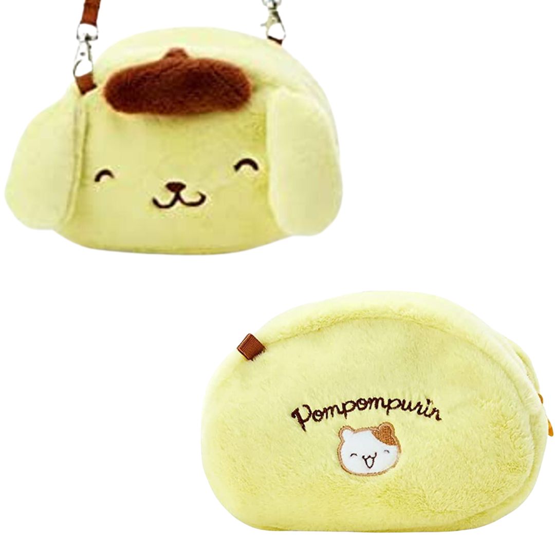 Sanrio Big Face Shaped Fluffy Crossbody Bag - Hello Kitty