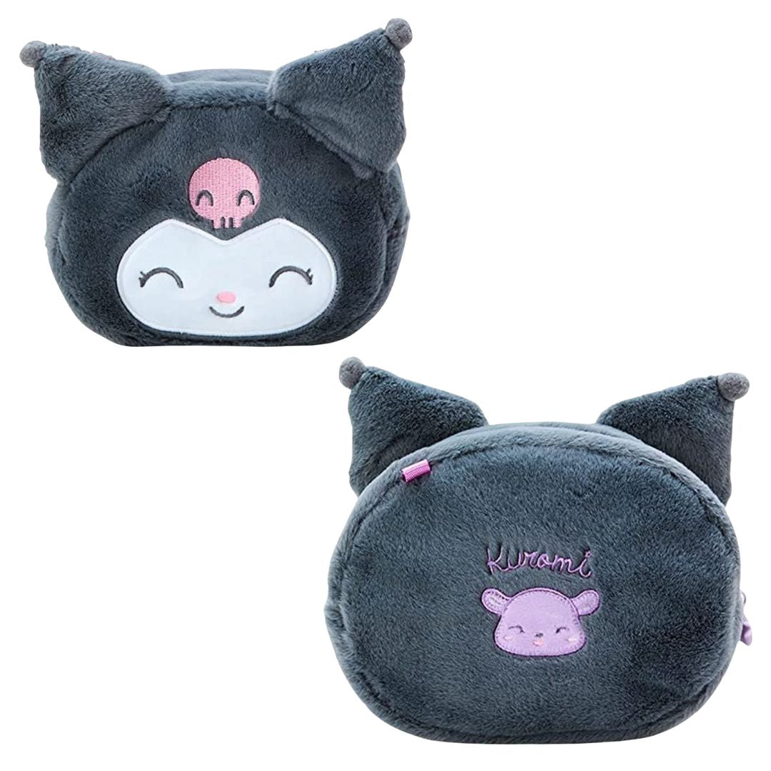 Sanrio Big Face Shaped Fluffy Crossbody Bag - Hello Kitty