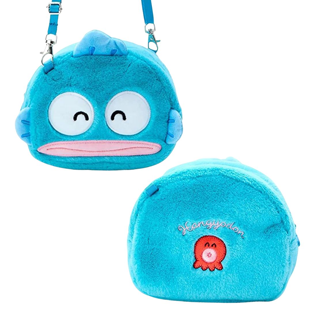 Sanrio Big Face Shaped Fluffy Crossbody Bag - Hello Kitty