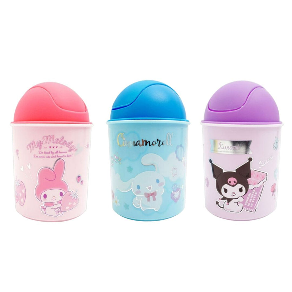 SANRIO DESK TRASH CAN WITH SWING LID