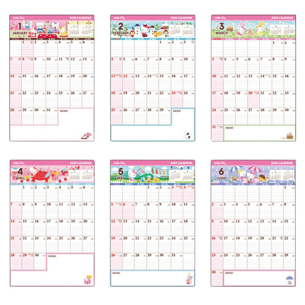 Sanrio Note Space 2024 Calendar - Hello Kitty