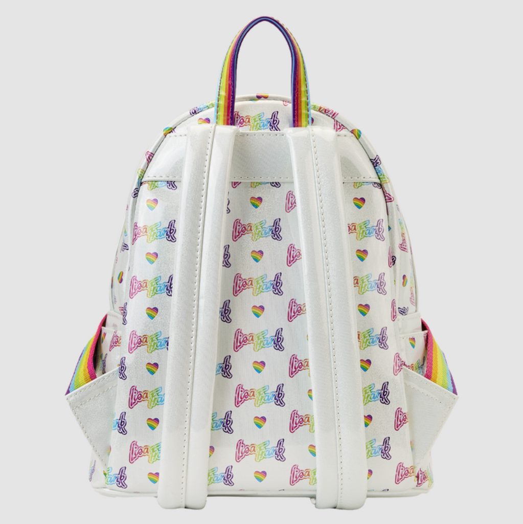 Loungefly Lisa Frank Rainbow Heart Mini Backpack with Waist Bag