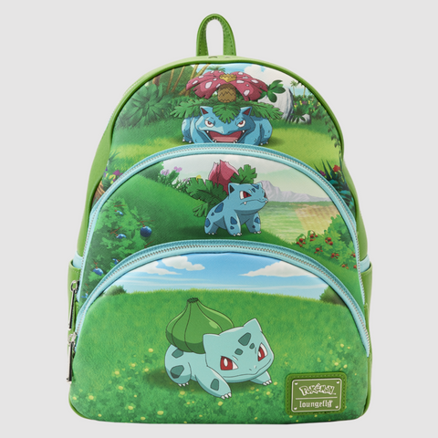 Loungefly Pokémon Bulbasaur Evolutions Triple Pocket Backpack