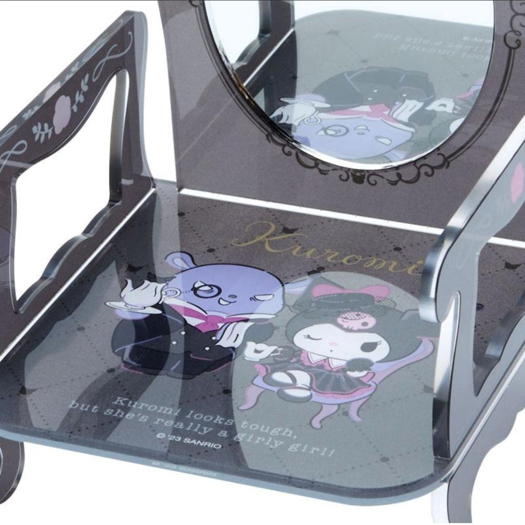 Sanrio Delusional Lady Kuromi - Kuromi & Baku Chair-shaped stand mirror