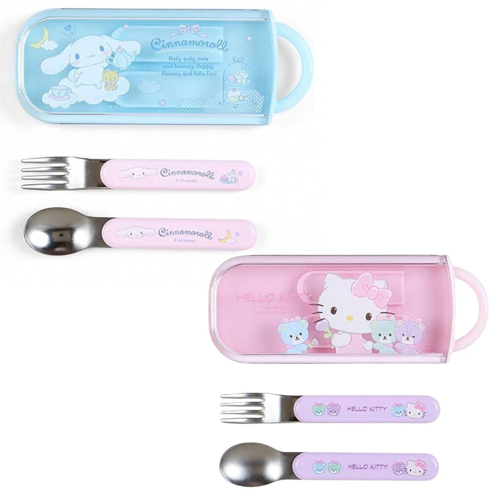 Sanrio Fork Spoon Chopsticks Tableware Set with Case