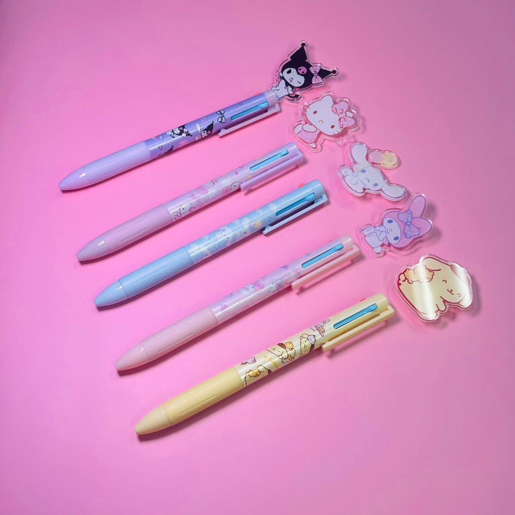 Hello Kitty & Friends Good Time Series Spinning Pen w/Extra Ink & Paper Ruler