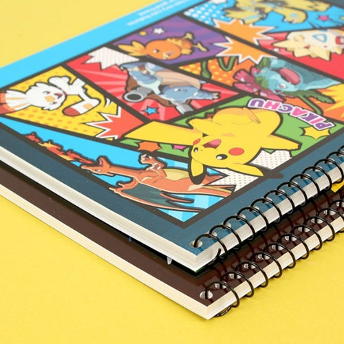  Pikachu 2 Pack Blank Unruled Spiral Notebook, 10.3 x