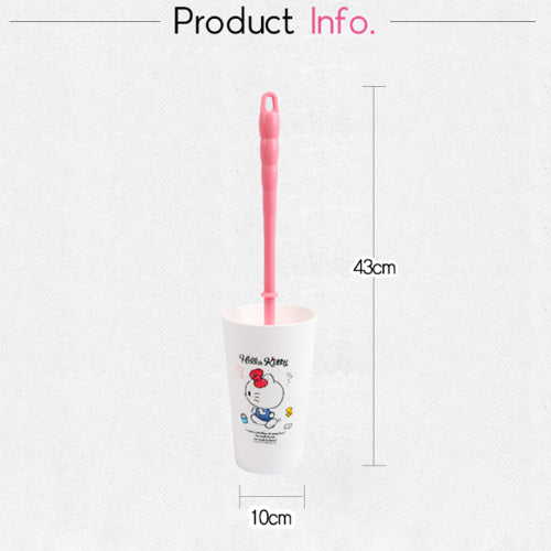 HELLO KITTY LETTER TOILET BRUSH + CANISTER