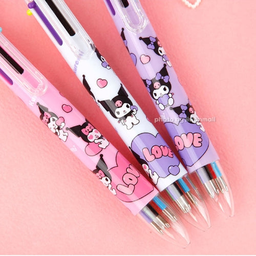 SANRIO FIGURE 6 COLOR BALLPOINT PEN - KUROMI