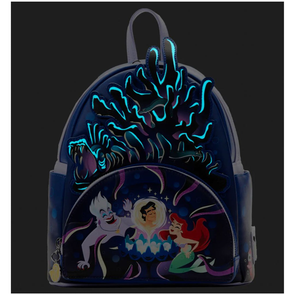 Loungefly Disney The Little Mermaid Ursula Lair Glow Mini Backpack