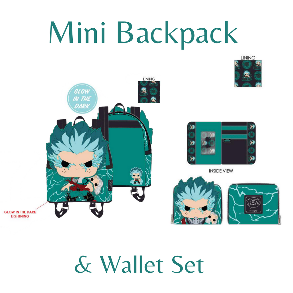 Pop By Loungefly My Hero Academia Deku Infinity Mini Backpack And Wallet Set