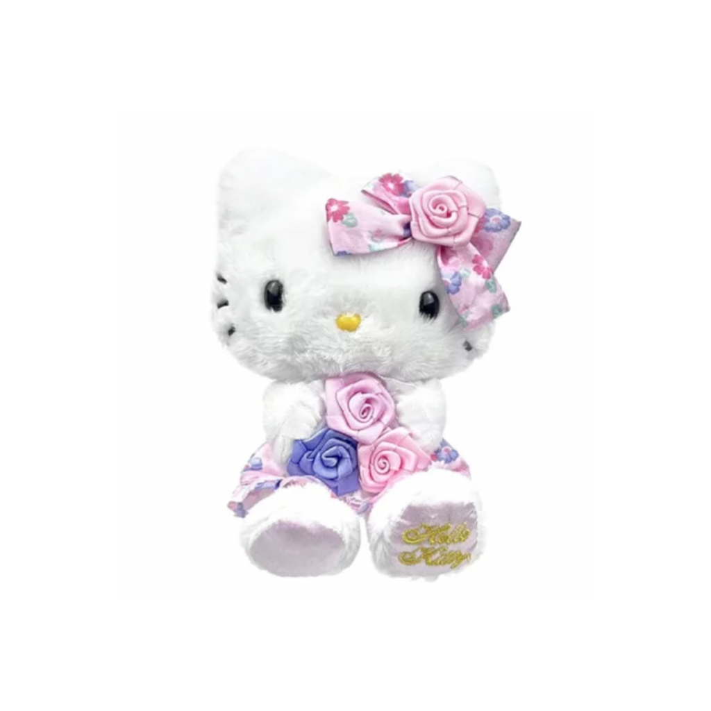 Hello Kitty Keychain Plush Flower World