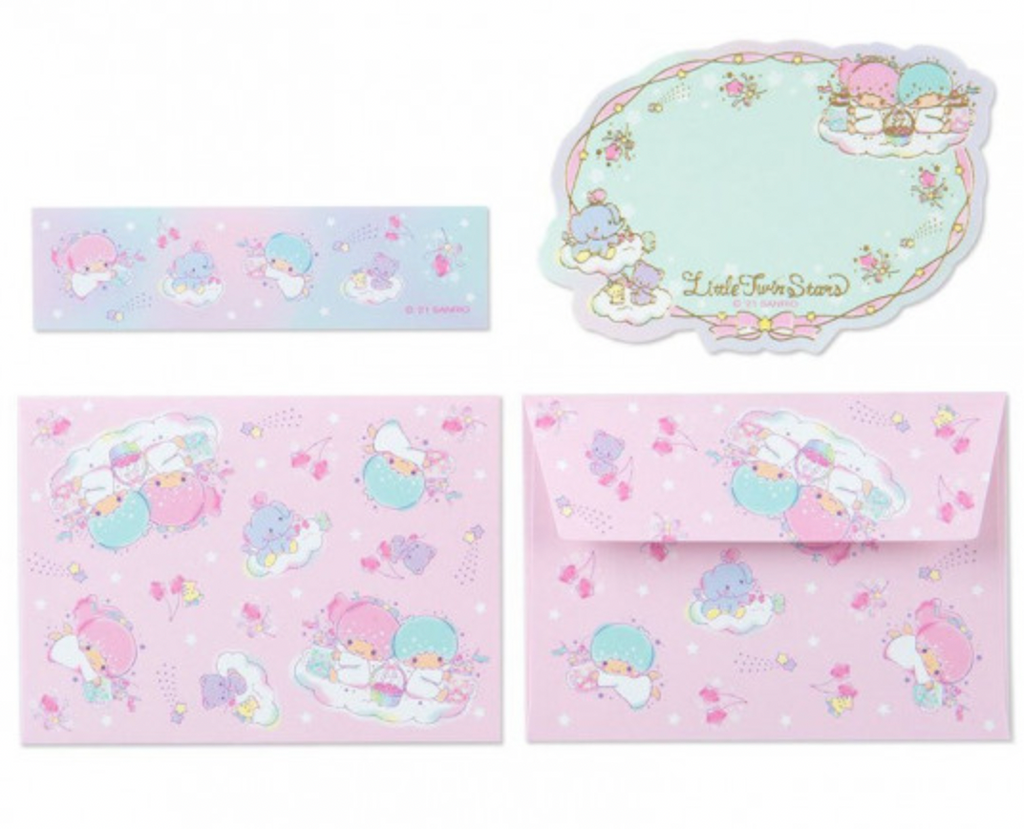 Japan Sanrio Message Card Set - Little Twin Stars / Strawberry